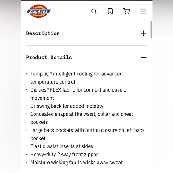 Dickies Coveralls Navy Large Tall - Picture 9 of 9